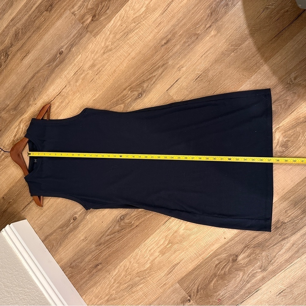 Gentle Fawn Navy Blue Ribbed Sleeveless Bodycon Midi Dress Size Large Stretchy ! - Picture 5 of 9